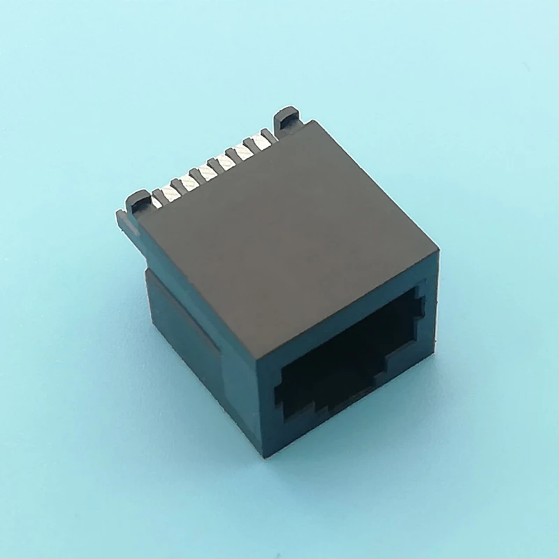 YBO 1V1 Port Black 8P8C Rj45 Single Socket RJ45 Cat 6 Connector Network Jack  PCB for Rj45 Female Connectors