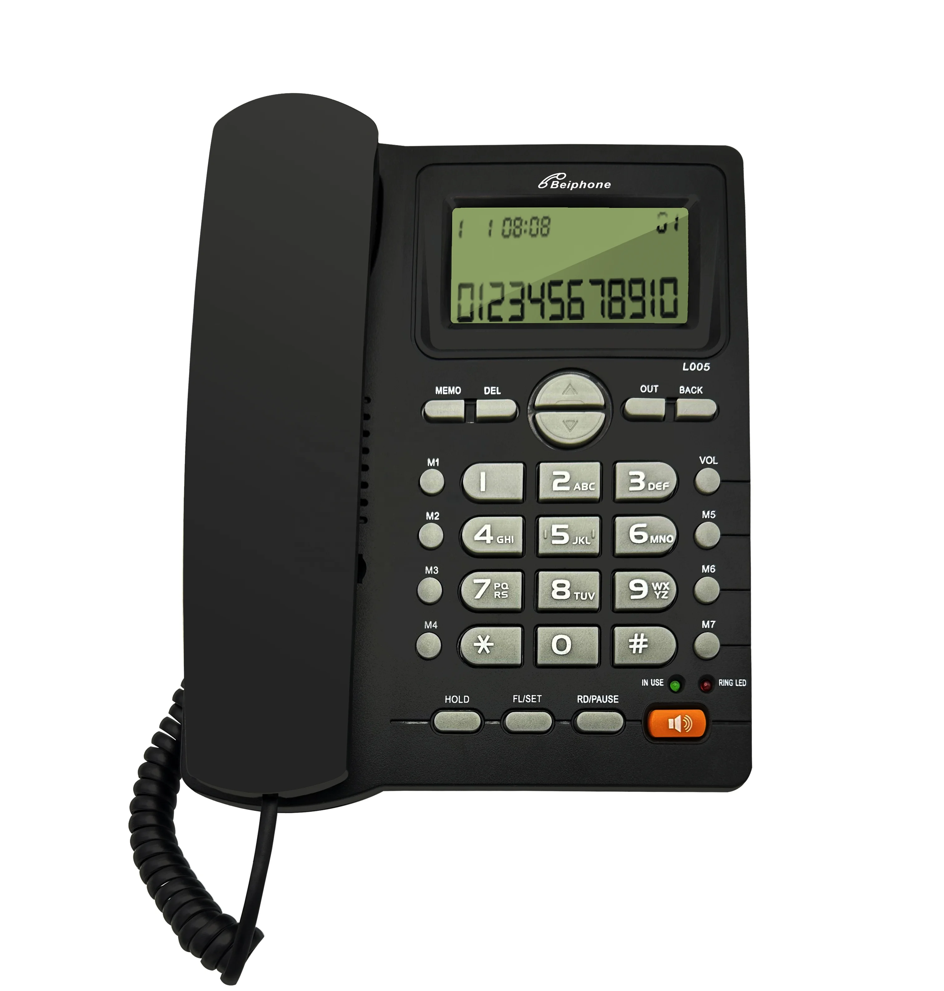 Проводной офисный домашний многофункциональный телефон с определителем номера стационарный телефон