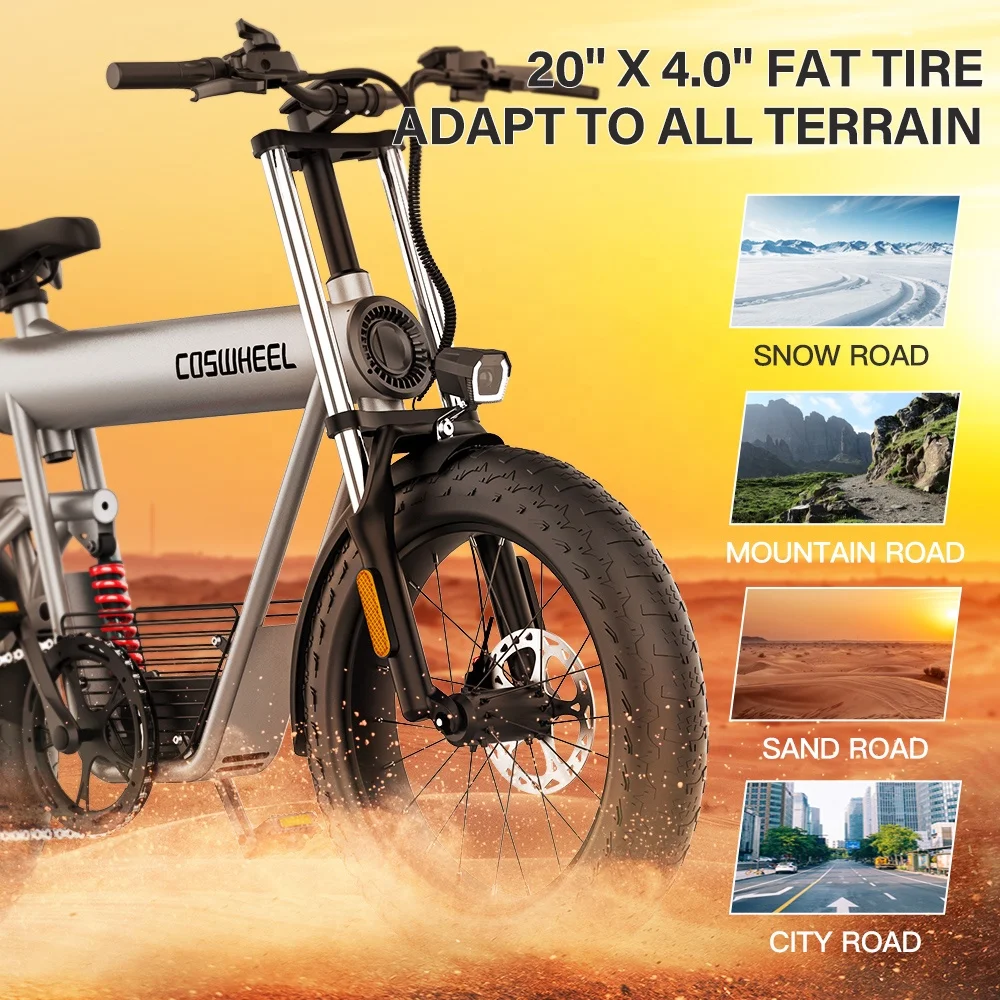 DDP доставка США Электрический велосипед 500W Mid Drive мотоцикл 15AH 48V самый