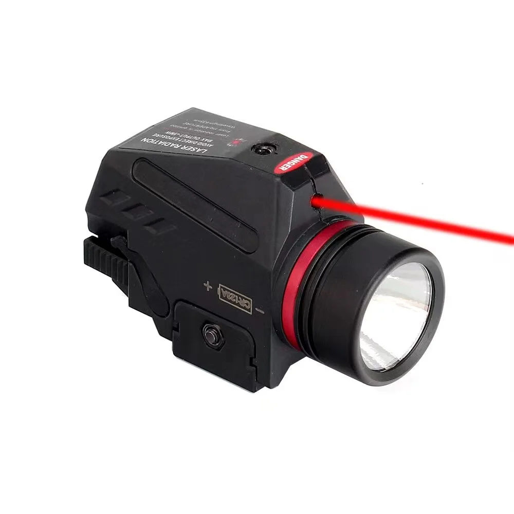 New Hunting Accessories Combined Tactical Flashlight 150 Lumen Hanging Red Laser LED Flashlight Combo