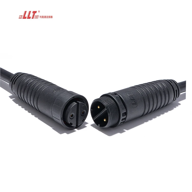 2pin M29 male female electrical power IP67 waterproof cable connector for light
