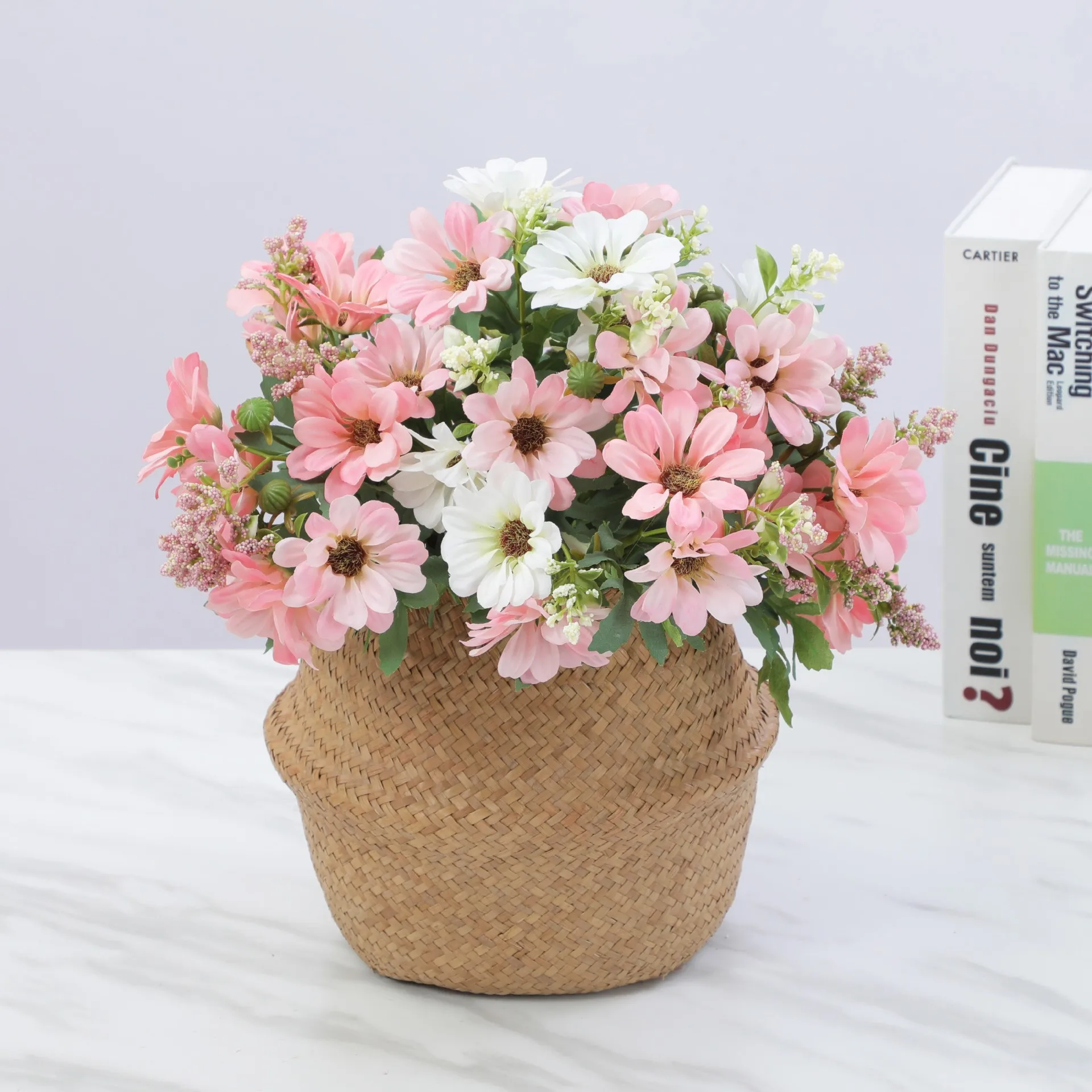 Wholesale new 12 small Daisy bouquet pastoral style fresh Dutch chrysanthemum flower Nordic ins simulation flower