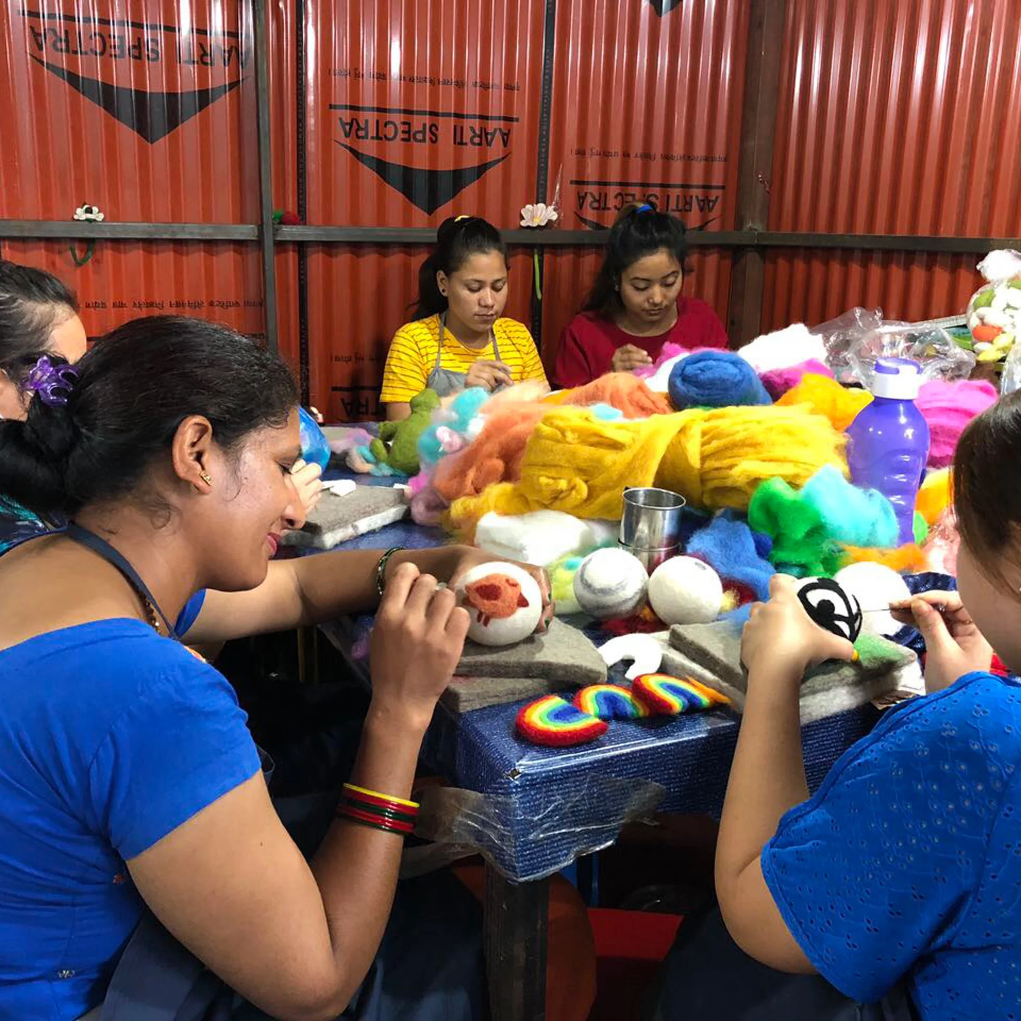 Wool Felt artificial flowers perfect craft for Home decor, Festive Decorations, and wedding centerpieces hand-made in Nepal