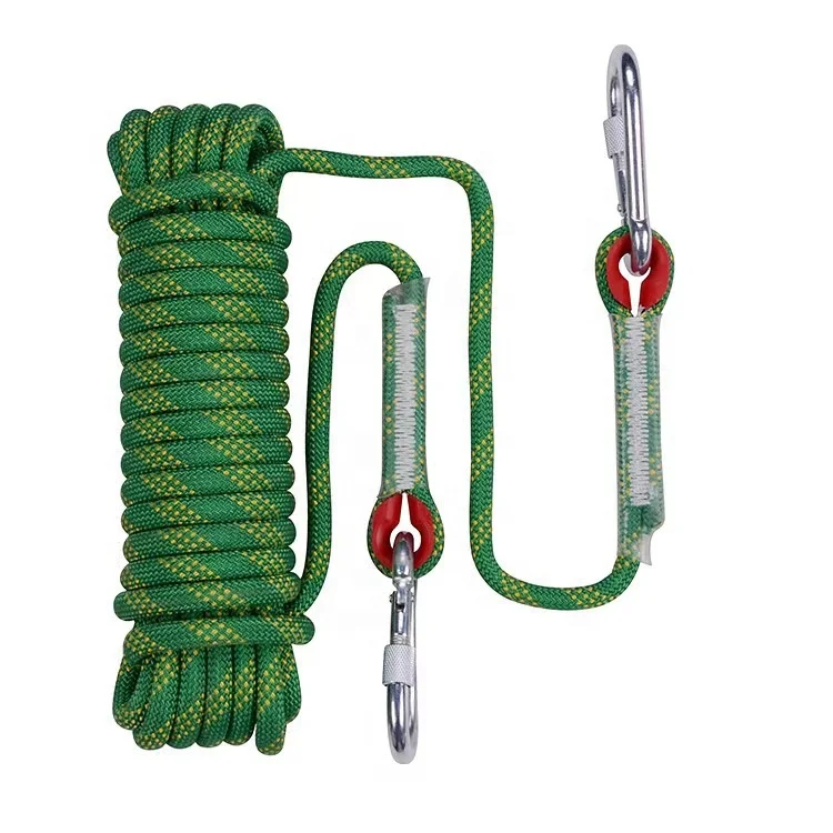 Factory price High Quality Hiking Rescue Fire Escape Rope 10mm 12mm  14mm 16mm 18mm 20mm Rock Safety Rope  Climbing Rope