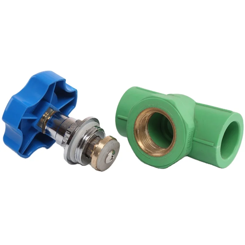 Factory PPR Valve Fitting 20-63mm Gate Stop Plastic Copper Handle Wheel