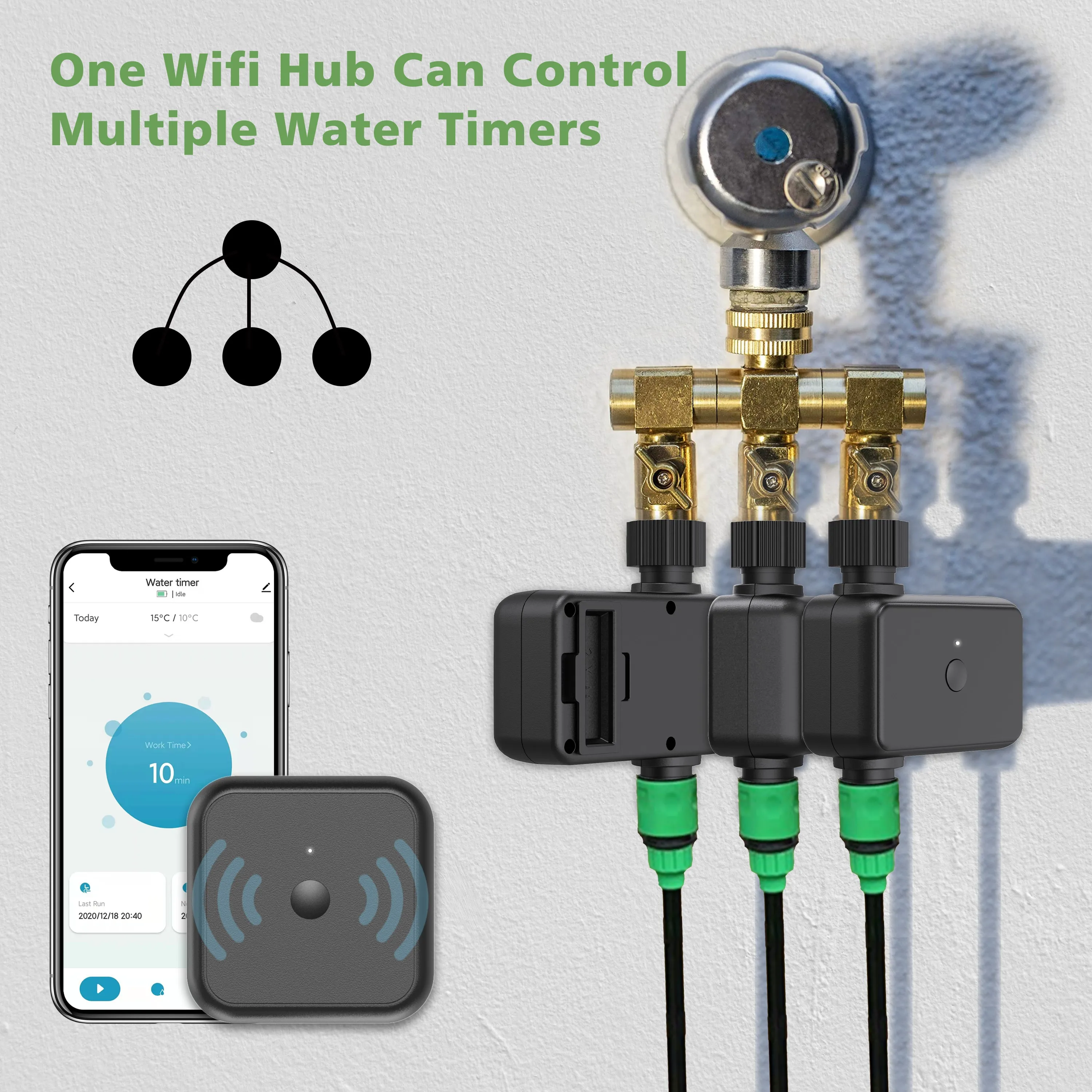  Garden Smart Watering Timer Irrigation Controller System Valve Hose Sprinkler Small Tuya WiFi HUB watering