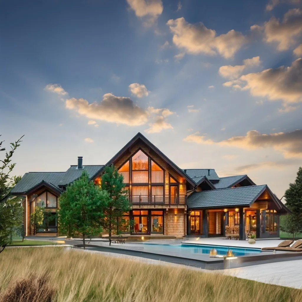 Modern Prefabricated Smart Wooden House for Sale for Real Estate Villas Bedrooms Kitchens Living Rooms