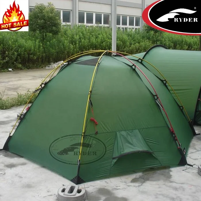 Custom Logo 20D Sil/PU Nylon Lightweight 3-4 Person Backpacking Free-Standing Camping Equipment Stable Windproof Dome Tent