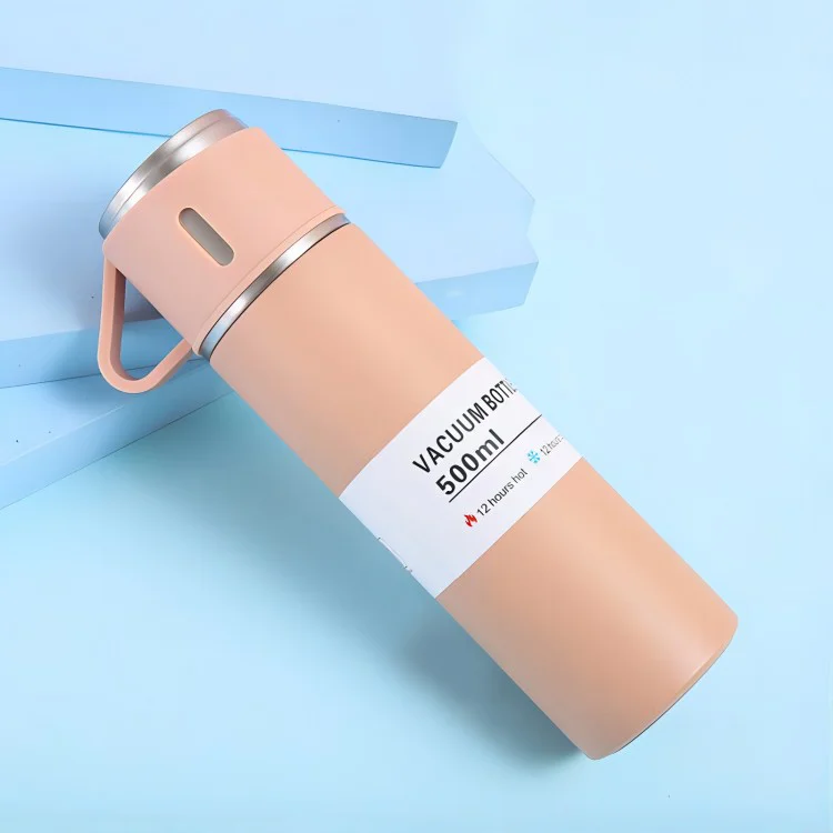 Double Wall Stainless Steel Insulated Bottle Travel Mug Cup Set Vacuum Flask Set Drink Water Bottle