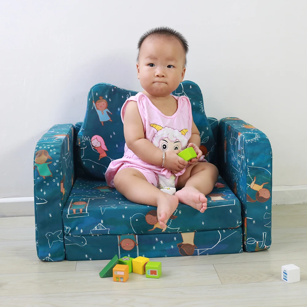 SAIEN Comfortable Kids Cartoon Sofa Mini Baby Chair DIY Modular Sectional Play Couch