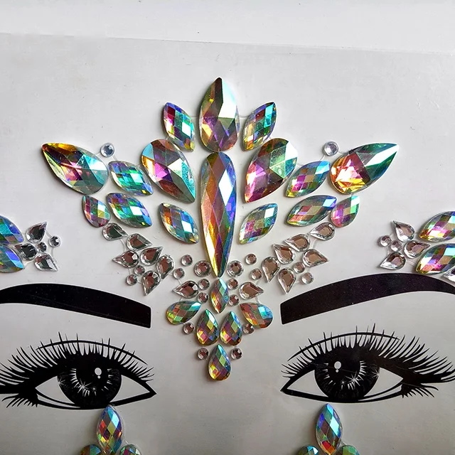 custom jewelry body crystals rhinestone tears face glitter sticker