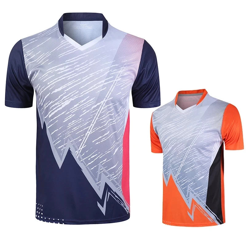 Custom printed men badminton clothing dry fast tennis wear polo shirt plus size padel wear sports apparel