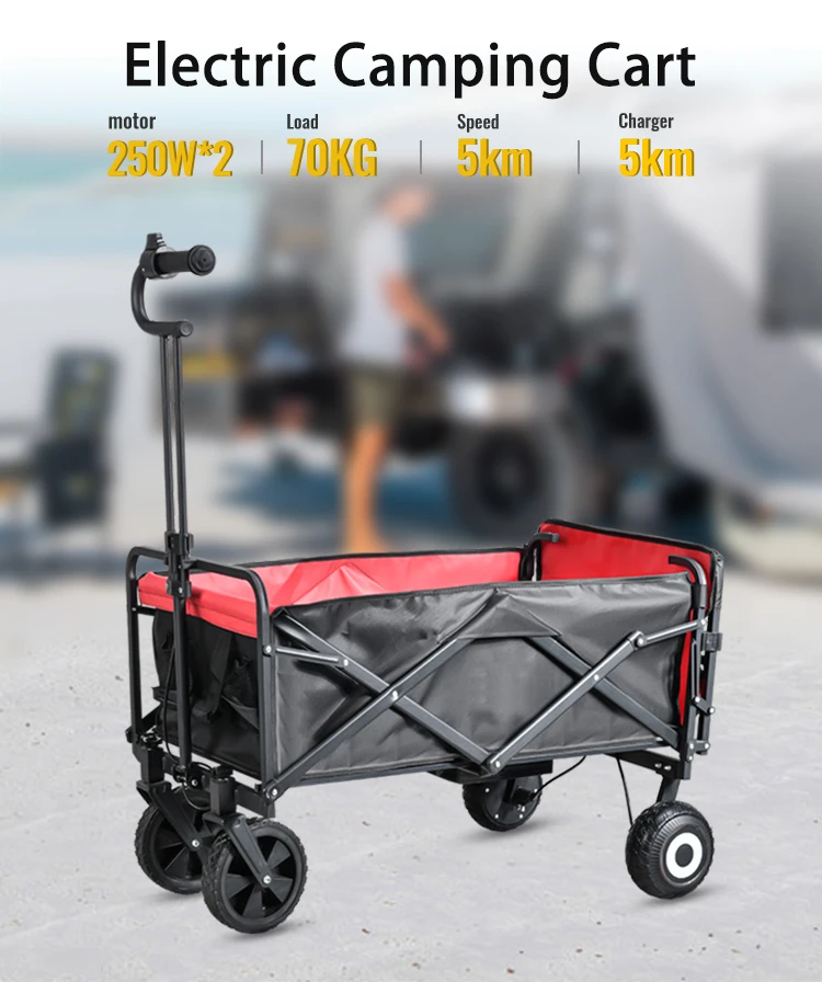 Wagons Carts Foldable,Heavy Duty Wagon Camping Sports Garden Grocery,Utility Wagon for All Terrain Black