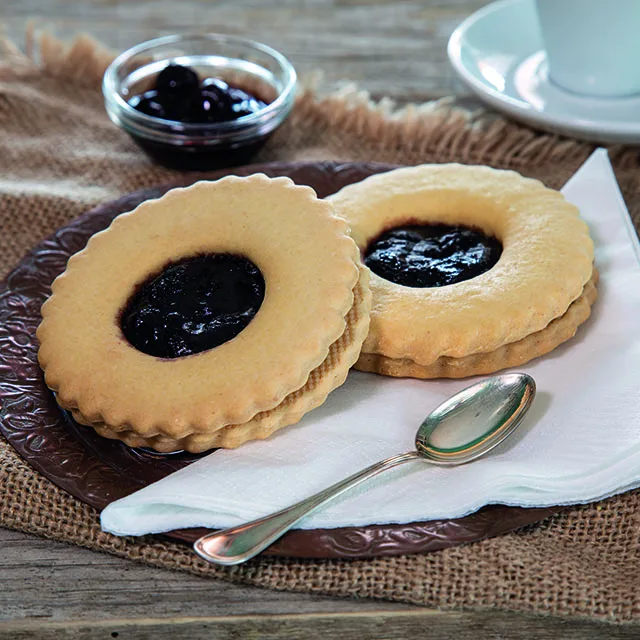 High Standard Napoleoni Gluten Free Pastry Five Hotel Quality Cookie With Sour Cherry Jam