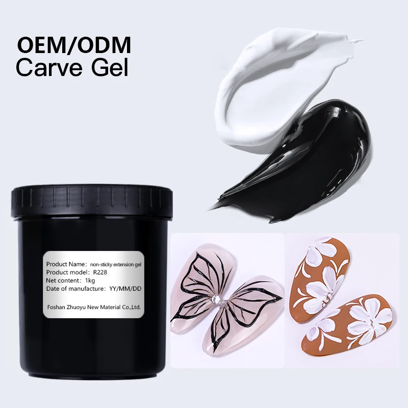 Nail Supplies Private Label Carve Gel Polish 3d Gel Nail Art Carving Builder Painting Gel Polish Set 60 Colour