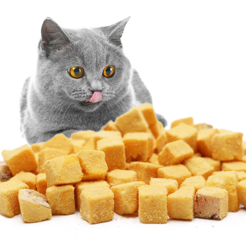 OEM ODM Factory Wholesale freeze dried egg yolk cube cat treats for customized with FD chicken egg yolk