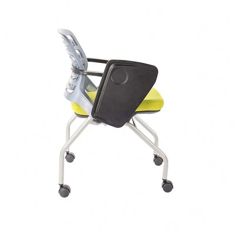 Kable Revolving Fordable Plastic Solid Steel Frame Chair Training Chair With Writing Pad