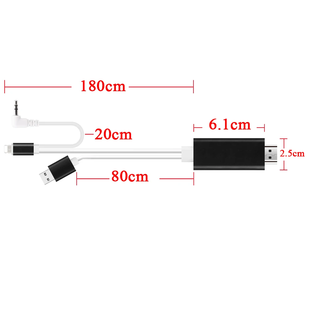 Micro TYPE-C to HD cable same screen cable Mobile tablet to HD cable 1.8m with 90 degree Angle audio
