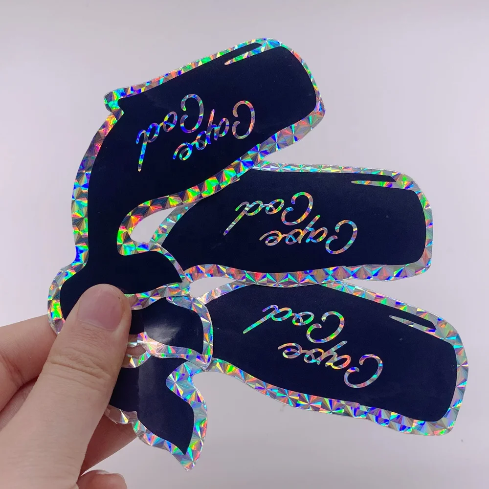 Пользовательская форма голограмма Водонепроницаемая высечка наклейка