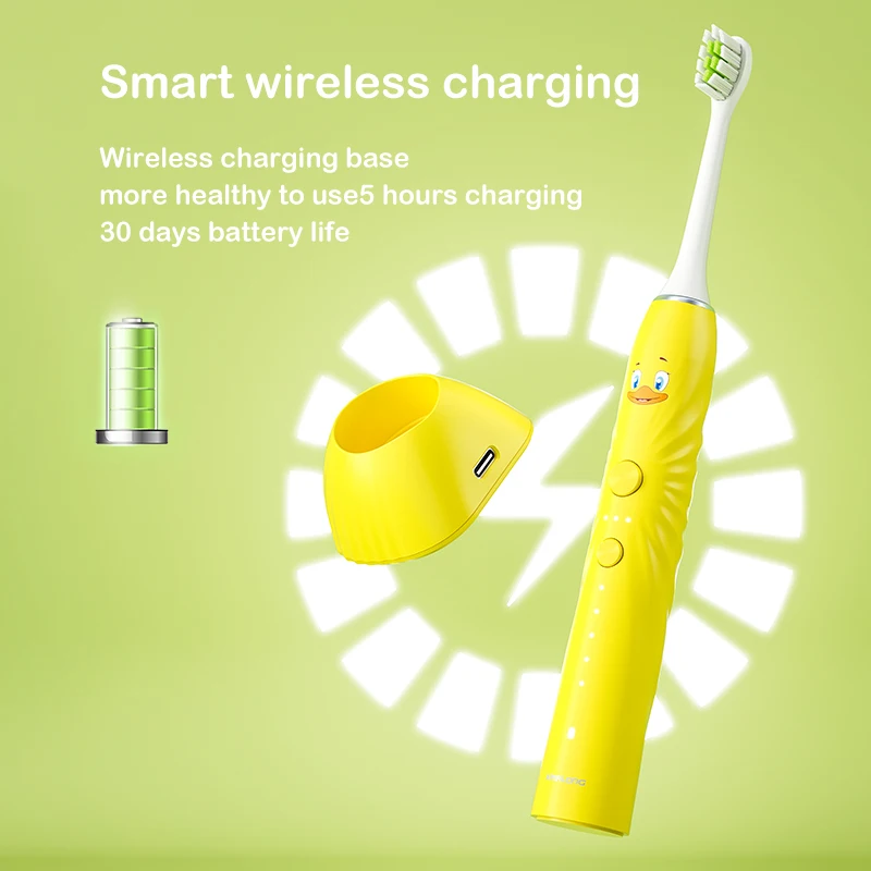 New arrival ultrasonic kids electric toothbrush customized smart sonic electric toothbrush