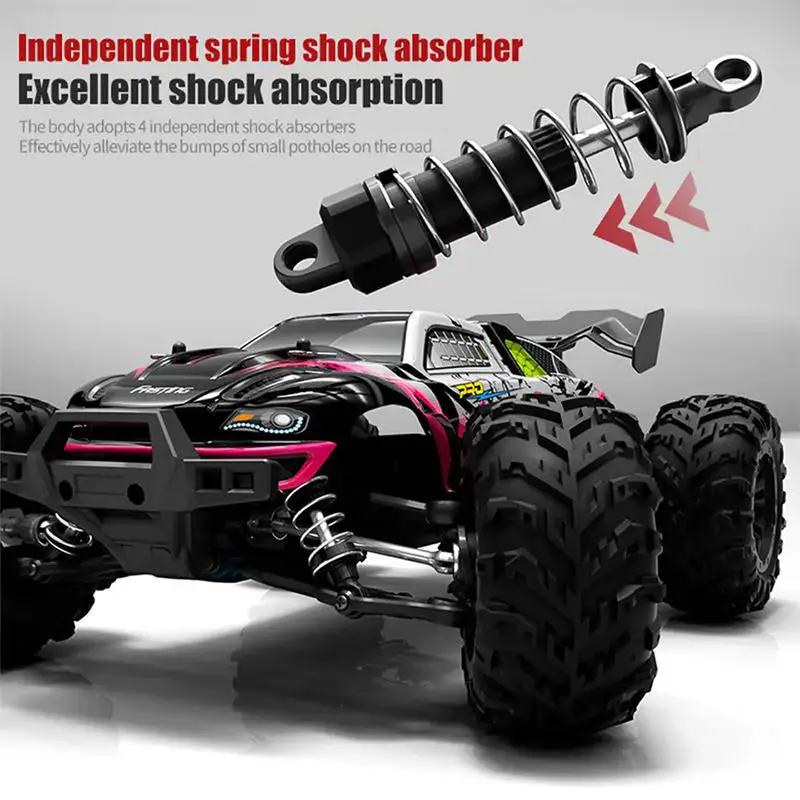 70KM/H Remote Control Car 4WD 2.4G With LED Light Off-road Climbing Cross-Country Car Rc Car