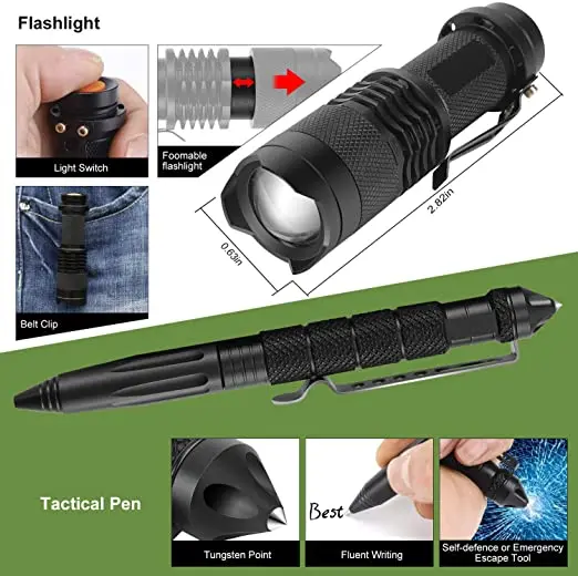 
Custom Outdoor Hiking Gear Camping Emergency First Aid Survival Kit 