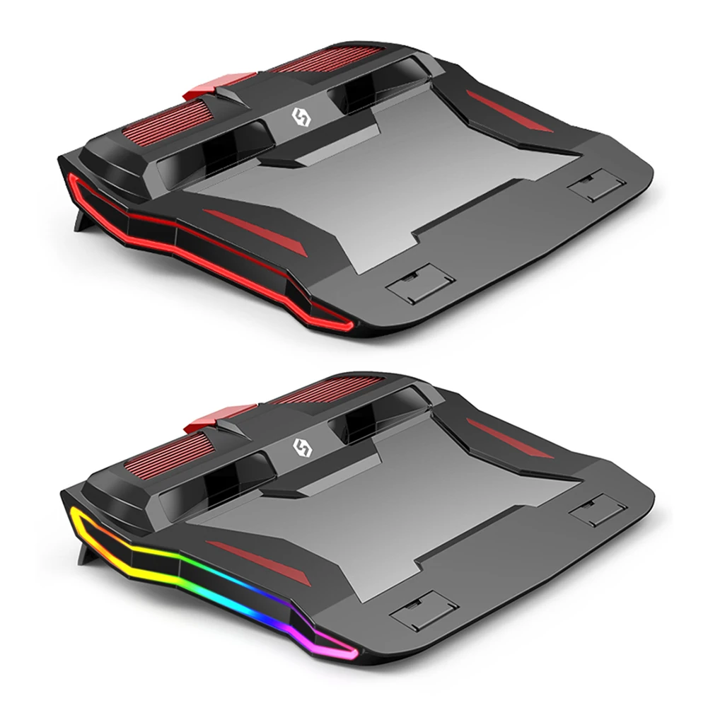 2021 New RGB Gaming Laptop Cooler Adjustable Notebook stand 3000 RPM Powerful Air Flow Cooling Pad For 12-17 inch Laptop