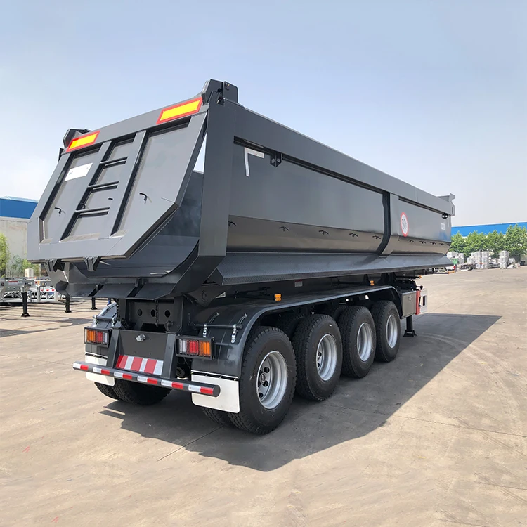 45cbm 80 Tons 4axles U-shape Dump Truck Trailers /tipper Semi Trailer