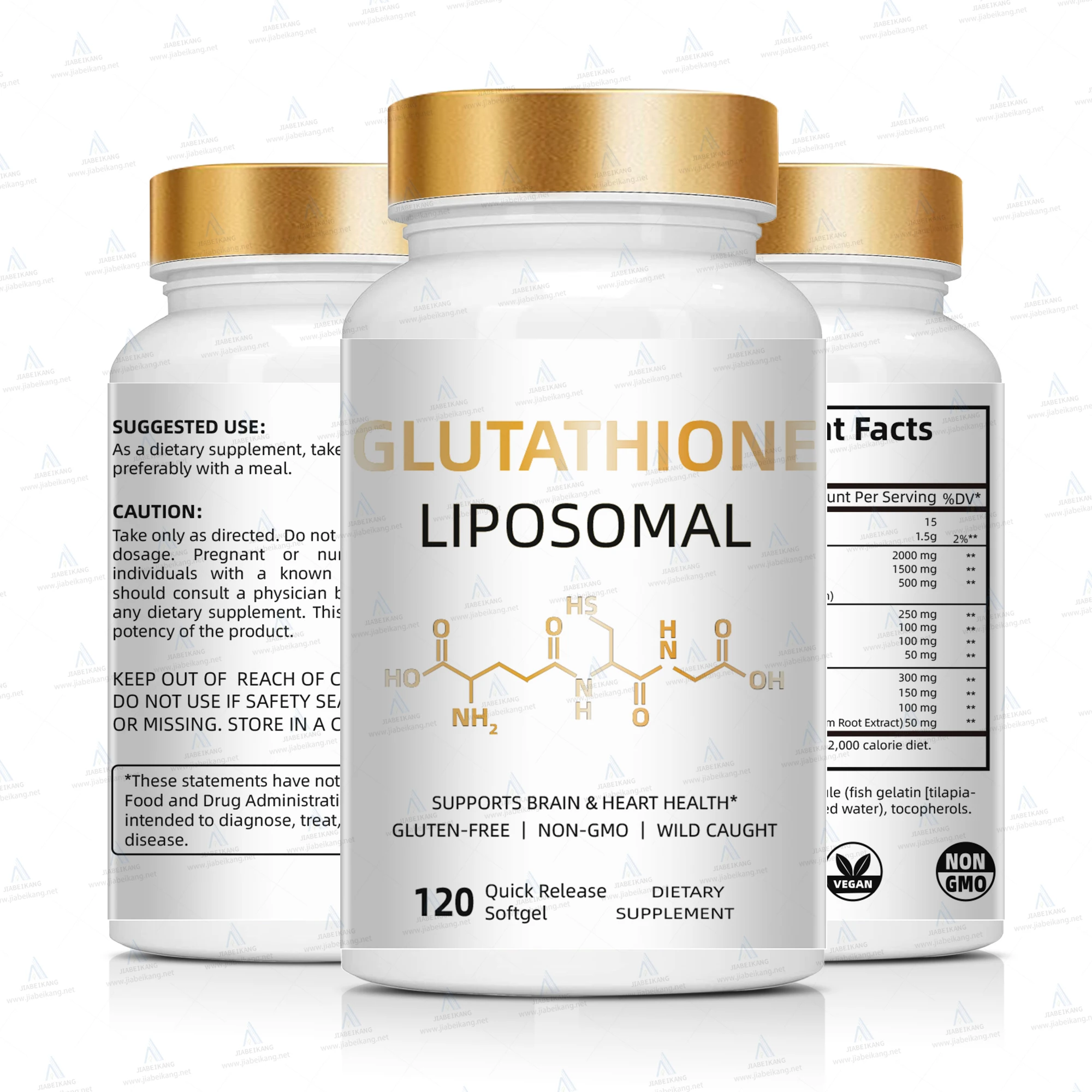 Natural L- glutathione Skin Whitening Capsules supplement with collagen - Manufacturer Price OEM Private label
