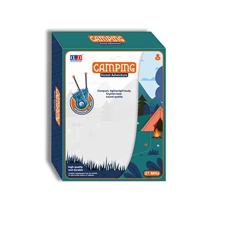 New easy use friendly handheld plastic kids camping walkie talkie toy with