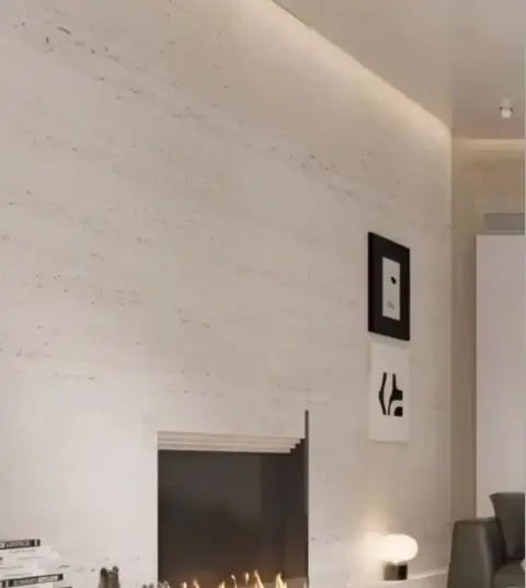 Hot selling materials for exterior walls bent 2.5-3.3mm flexible travertine tile