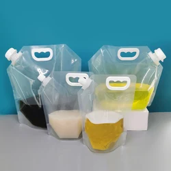 Transparent reusable spout pouch 5 litre food grade drink beer liquid packaging pouches