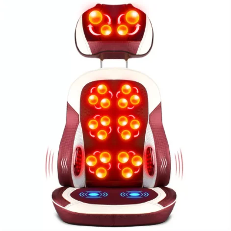 OEM Customized Portable Car Masajes Seat Vibrating Neck and Back Shiatsu Massage Cushion Full Body Use