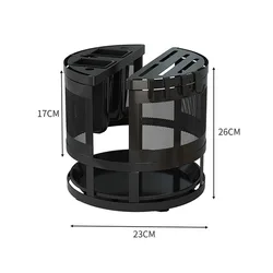 High Quality Carbon Steel Kitchen Knife Storage Organizer Rotating Knife Block Holder Rack