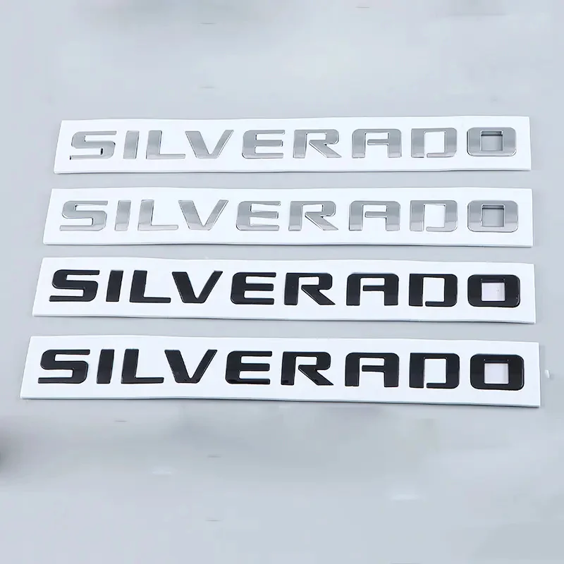 Factory Delivery  3D/4D/5D Car Tail Rear Logo Badge Abs Electroplating SILVERADO Logo Car Stickers