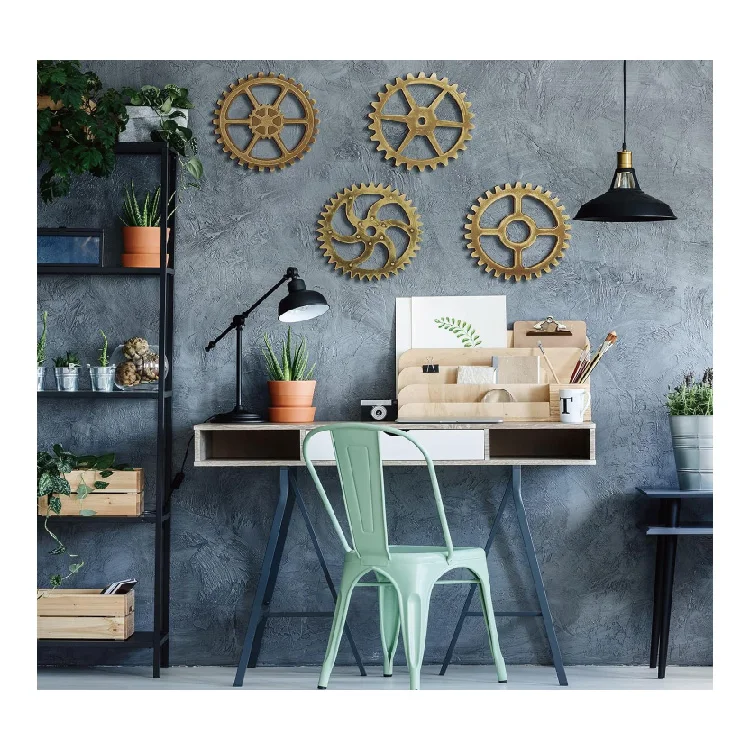 Gear Wheel Wall Decoration Vintage Wooden Gear Combination Farmhouse Hanging Wall Decor