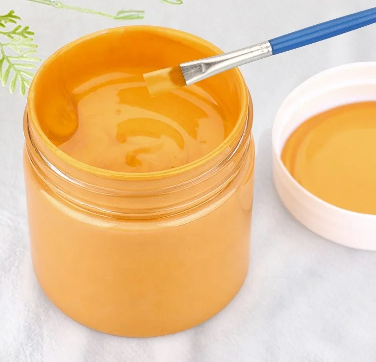 Gold Silver Color 500ml Acrylic Paint Cans Package Waterproof DIY Plaster Doll Paint