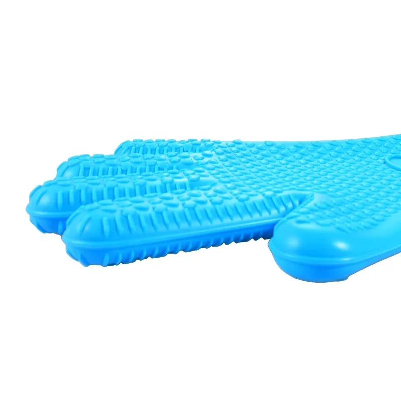 Rubber Waterproof Outdoor Barbecue Extreme Heat Resistant Grilling Cooking Baking Oven Mitts Pit Silicone Oven Glove BBQ Gloves