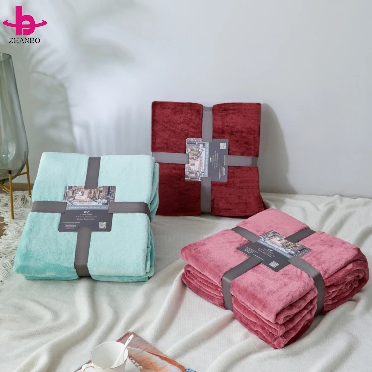 Hem edge or piping edge print flannel fleece chinese cheap queen bed blankets