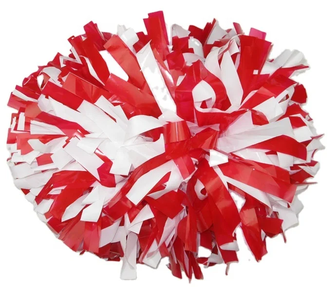 Wet look cheerleading pom poms for cheerleaders with factory price