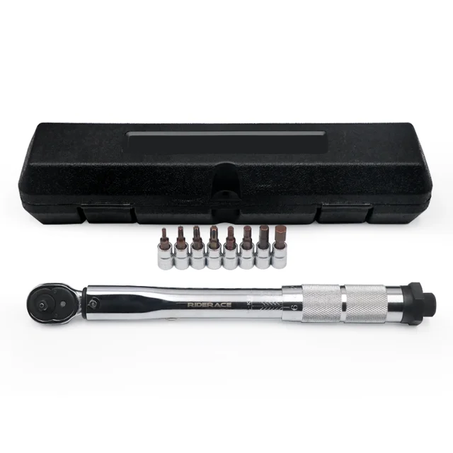 Adjustable Torque Wrench For Bike Repair Ratchet Wrench Professional Hand Tools Anti-slip Spanner 1/4 Bit Socket Universal Head