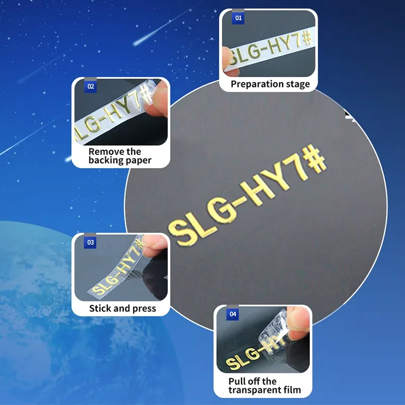 Good quality UV transfer paper candle labels packing high vinyl printing clear sticker metal sticker die-cutting sticker