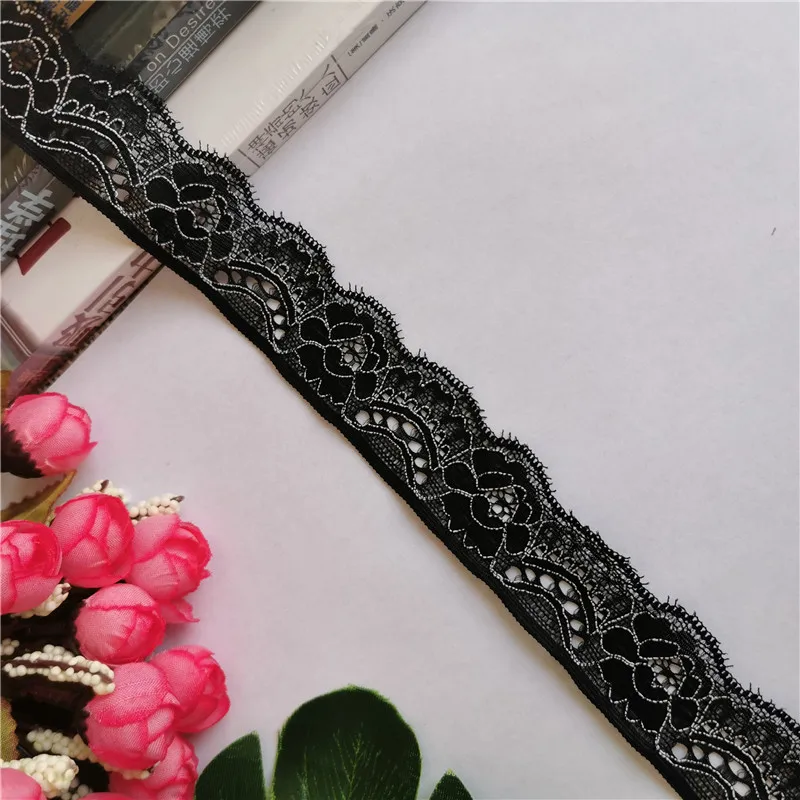 S1442 black lace trimmings 2.7-3.5cm wide can be sewn underwear garment lace Pakistan lace