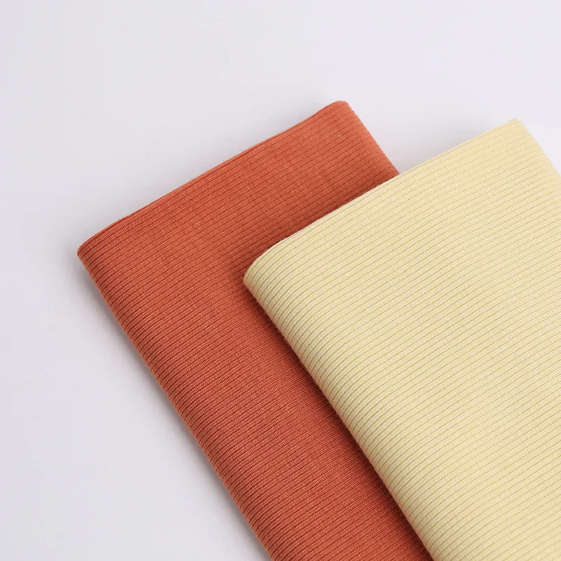 Different design 4x4 white rib knit fabric 2*2 solid rib knit fabric with good price
