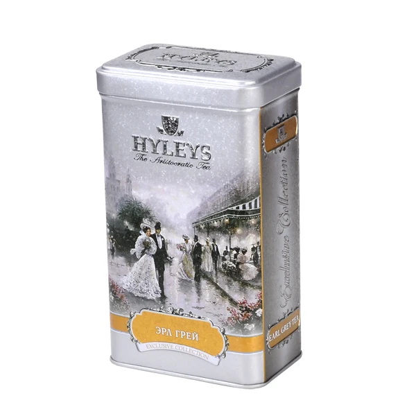 Custom Rectangle Metal Tea Tins for Tea Can Packaging