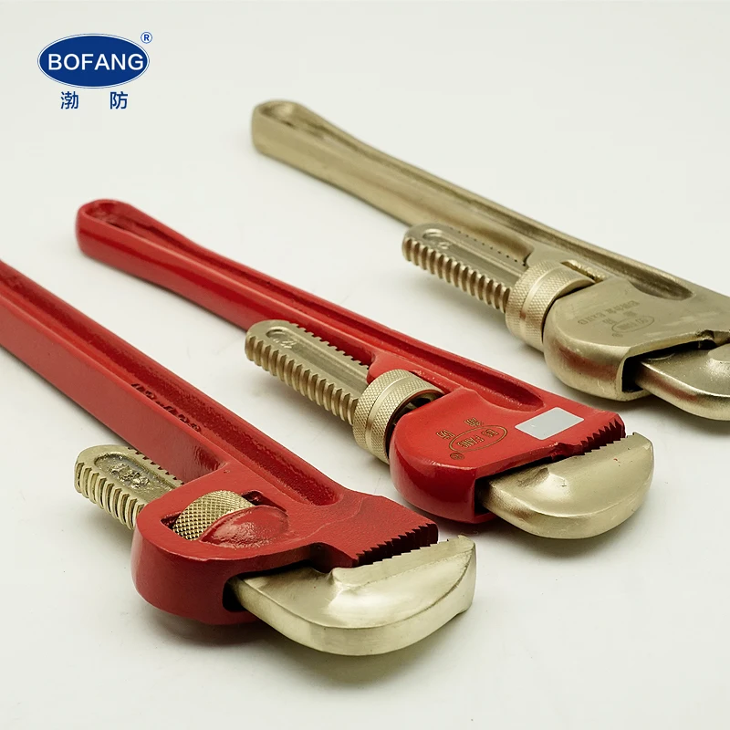 Explosion proof hand tools American pipe Wrench aluminum bronze oil gas station fire protection non sparking tools