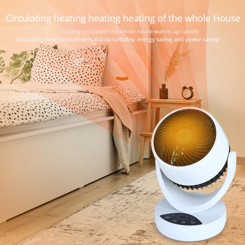 Hot Sale 2000W air circulation heater  Portable Mini Fan Heater Home Small Office Can Swing Head Heating And Cooling Fan