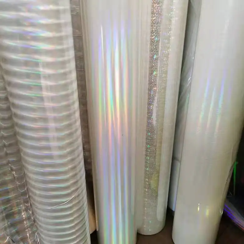 Wholesale BOPP Glitter Film Roll Sparkle Thermal Glitter Film Transparent Hologram Lamination Film