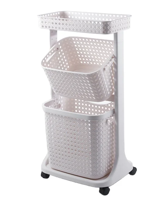 
New rectangular home toys kids organizer laundry hamper plastic clothes storage laundry Laundry Basket with Wheel 