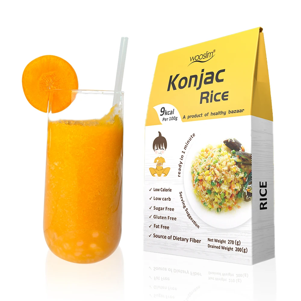 Konjac Foods Manufacturer Organic Sugar Free Low Calorie Rice Konjac Rice With Private Label